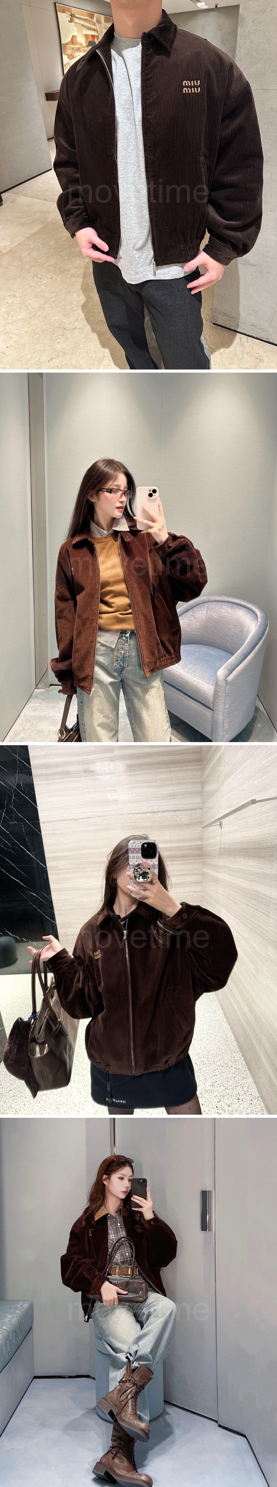 미우미우 코드류이 골덴 카라 봄버 자켓 26SS 상세이미지 2