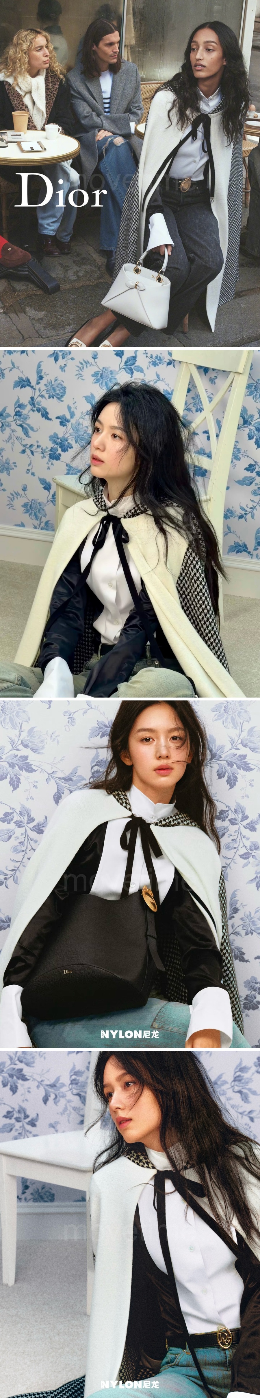 디올 여성 체크패턴 후드 티셔츠 26SS 상세이미지 2