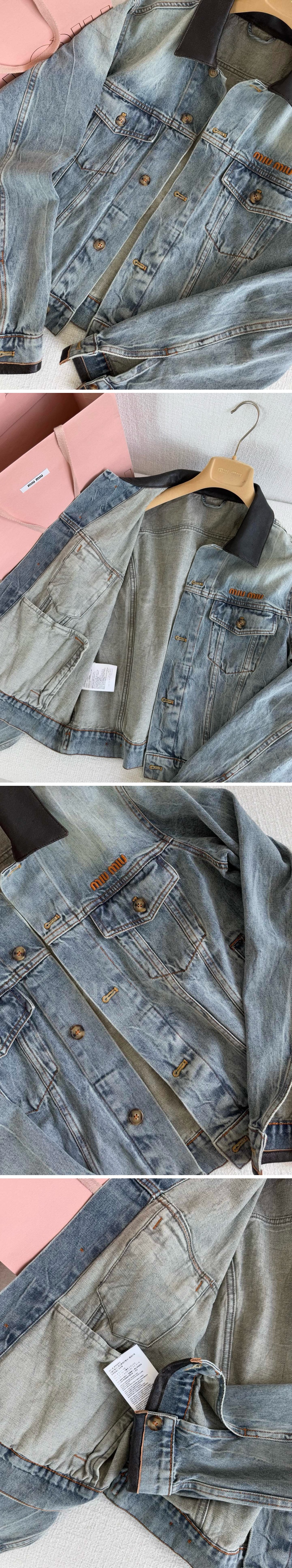 미우미우 여성 데님 자켓 26SS 상세이미지 5