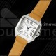 까르띠에 산토스 드 까르띠에 40mm AF 1:1 베스트 에디션 화이트 다이얼 브라운 가죽 스트랩 미요타 9015