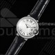 까르띠에 발롱 블루 33mm 스테인리스 스틸 AF 1:1 베스트 에디션 화이트 다이얼 다이아몬드 베젤 블랙 가죽 스트랩 론다 쿼츠 시계