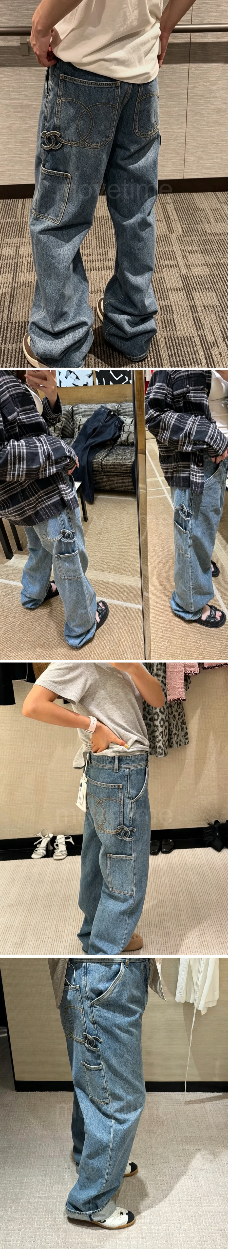 샤넬 오버핏 여자 CC로고 청바지 미러급 명품레플리카 26SS 상세이미지 2