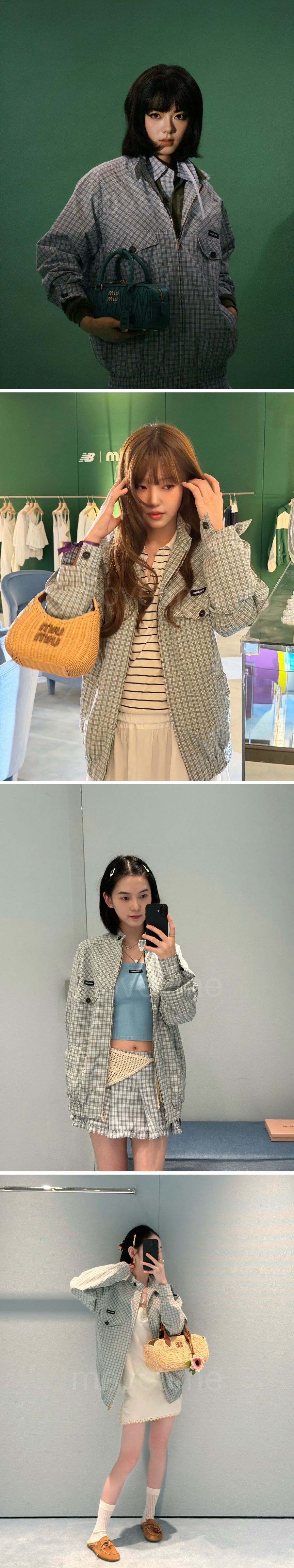 미우미우 남자여자 체크자켓 명품레플리카 26ss 상세이미지 2