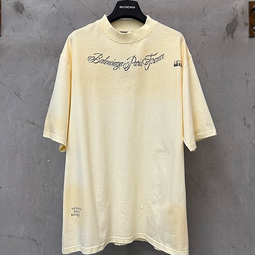 발렌시아가 남자 여자 오버핏 280g 반팔티 26ss