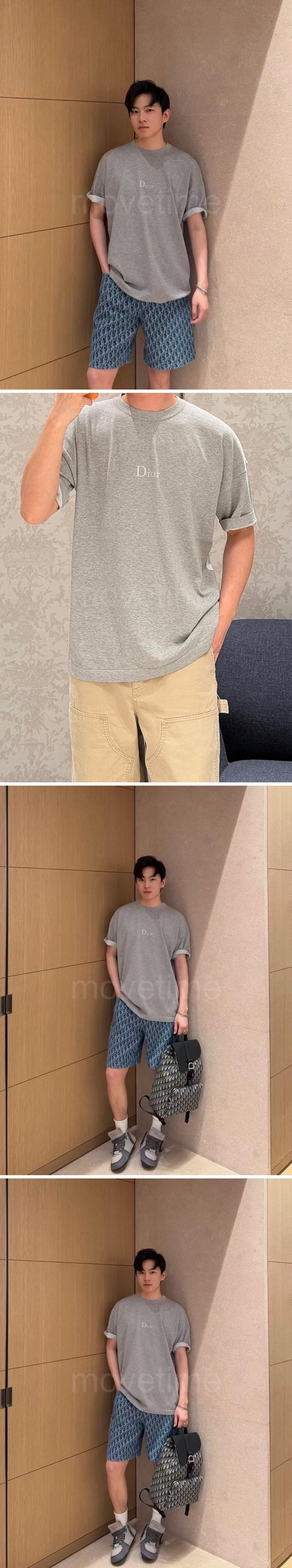 크리스챤 디올 남자여자 오버핏 로고문자 반팔니트 명품레플리카 상세이미지 5