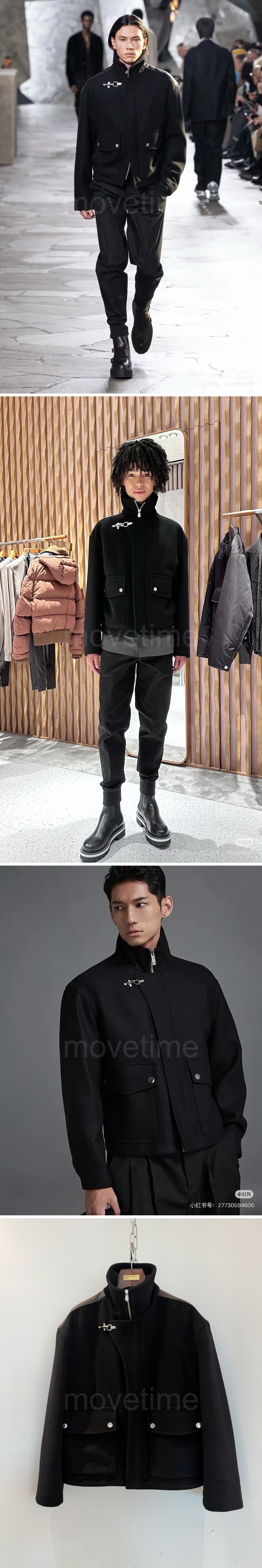 에르메스 가을겨울 남자 램스킨레더 울 자켓 레플리카 26ss 상세이미지 2