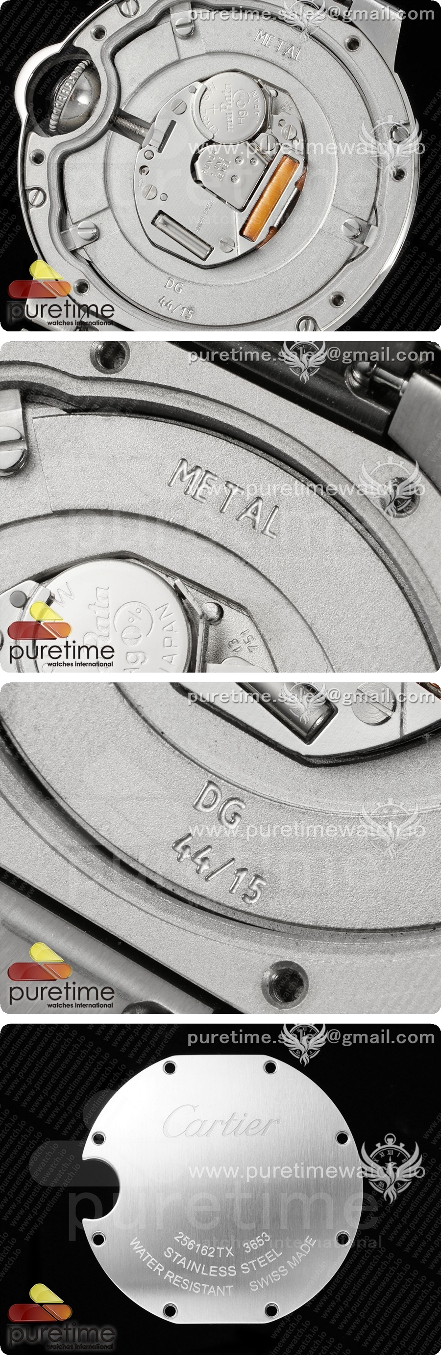 까르띠에 발롱 블루 여자 33mm 스테인리스 스틸 화이트 다이아몬드 다이얼 스테인리스 스틸 브레이슬릿 론다 쿼츠 시계 상세이미지 5