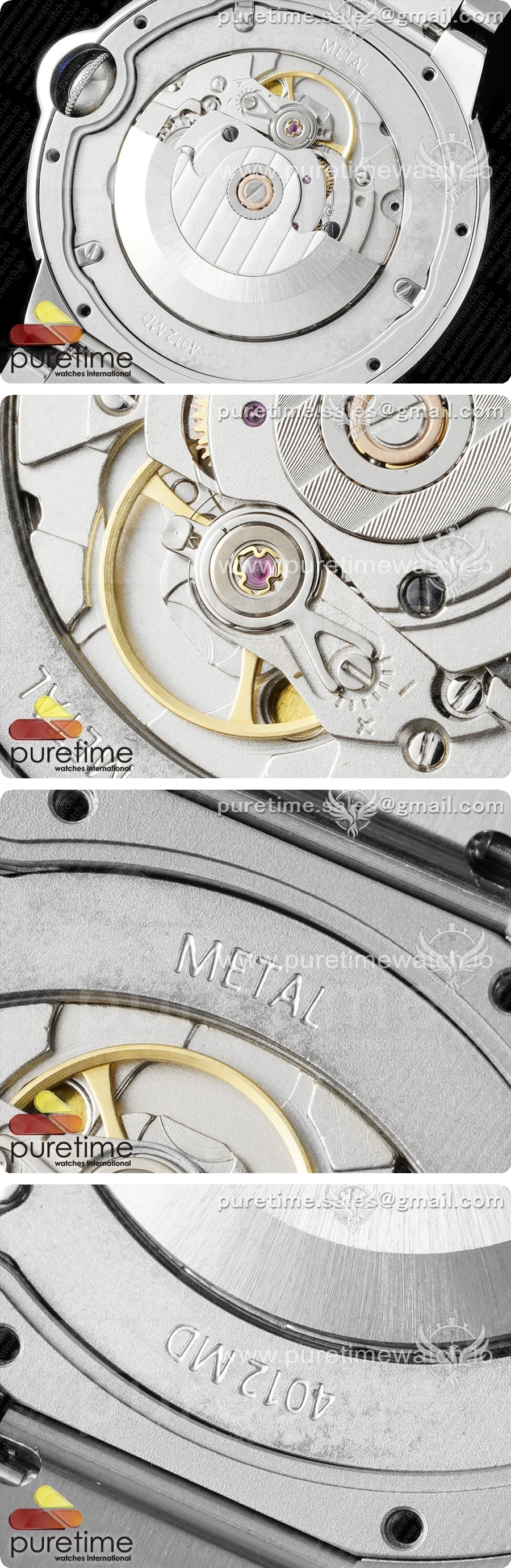 까르띠에 발롱블루 42mm 스테인리스 스틸 AF 1:1 화이트 텍스처 다이얼 다이아몬드 베젤 A2824 V5 상세이미지 6