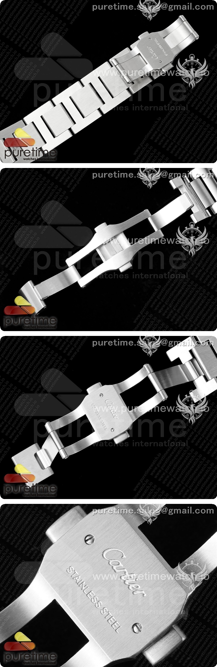 까르띠에 발롱블루 42mm 스테인리스 스틸 AF 1:1 화이트 텍스처 다이얼 다이아몬드 베젤 A2824 V5 상세이미지 9
