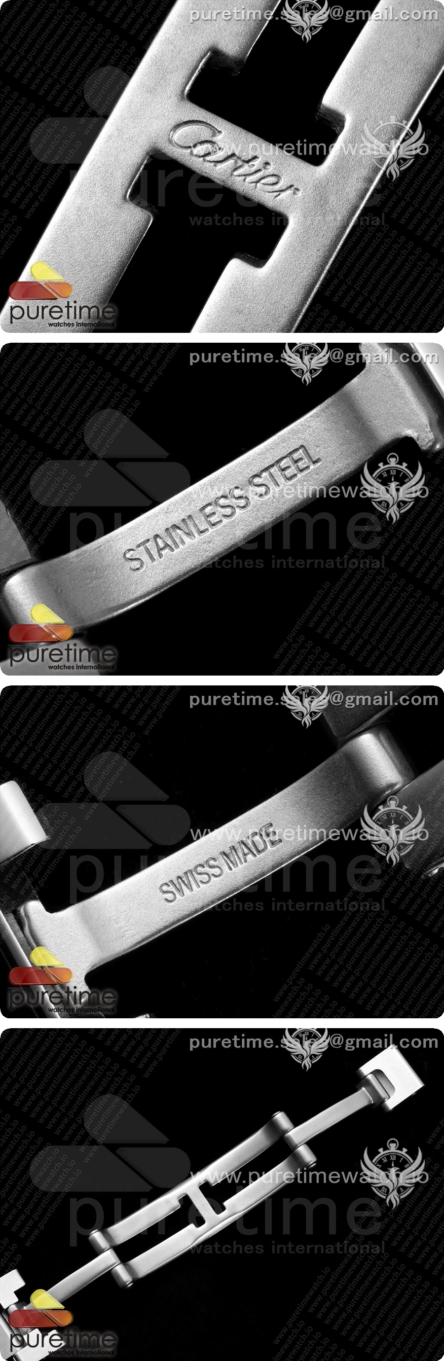 까르띠에 발롱블루 33mm 여자 스테인리스 스틸 AF 핑크 다이얼, 세이코 NH05A 상세이미지 9