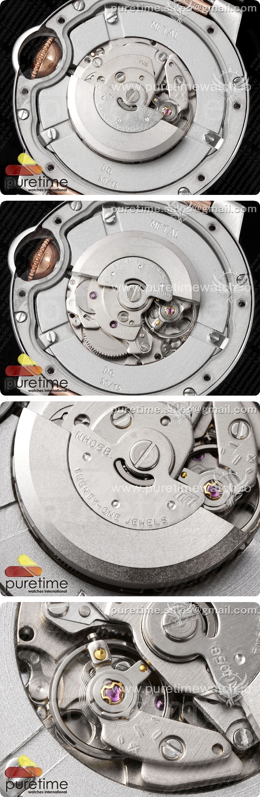 까르띠에 발롱블루 33mm 스테인레스 스틸/로즈골드 AF 1:1 핑크 자개 다이얼, SEIKO NH05A 상세이미지 5