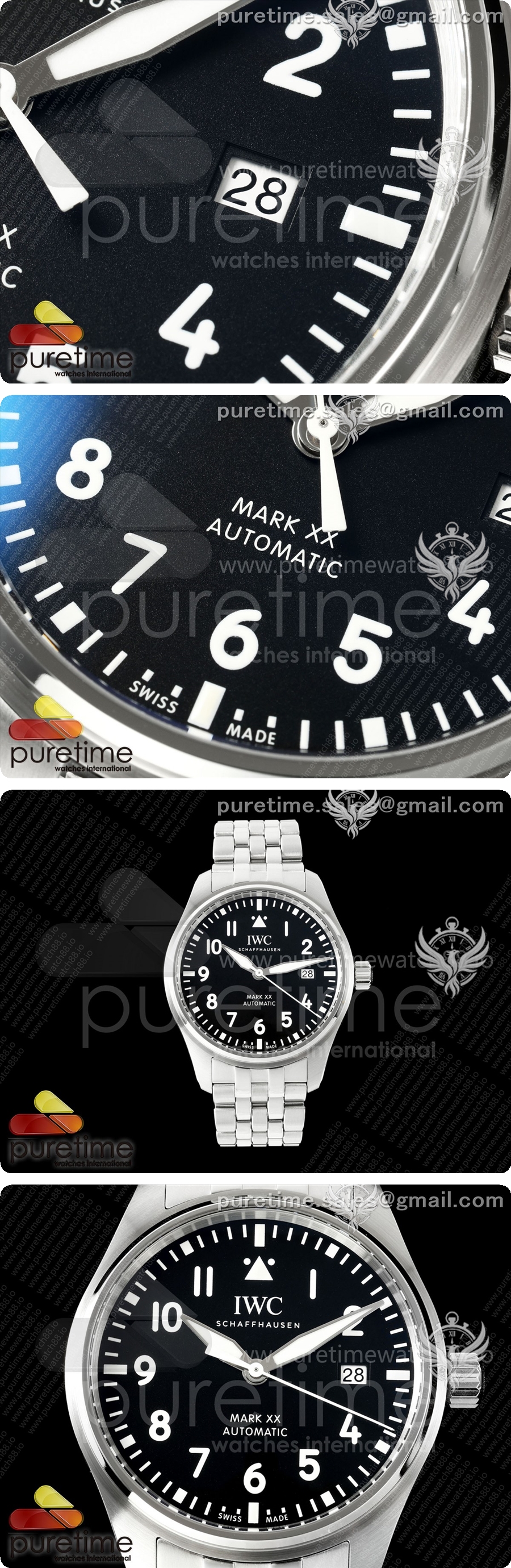 IWC Mark XX MZF 1:1 블랙 다이얼 SS 브레이슬릿 A2892 상세이미지 3