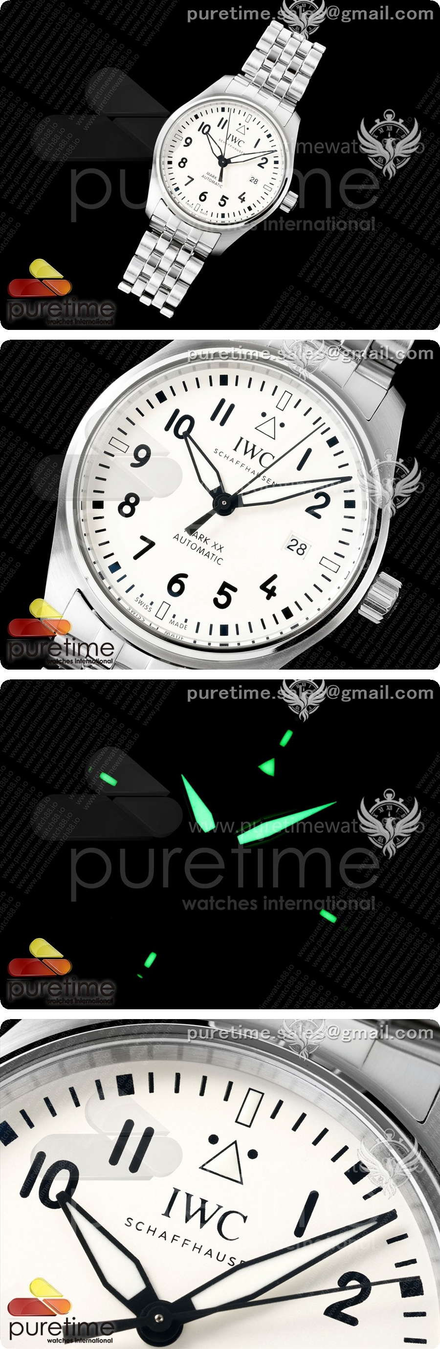 IWC Mark XX MZF 1:1 화이트 다이얼 SS 브레이슬릿 A2892 상세이미지 2