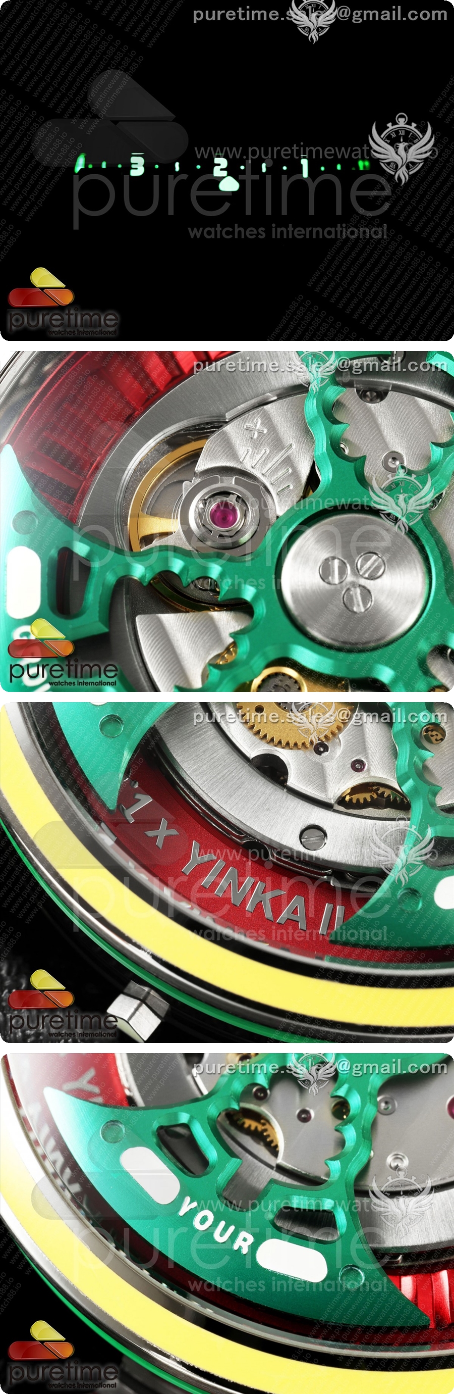 MB&F MAD1.SS K11F 1:1 옐로우 베젤, 그린 로터, 블랙 가죽 스트랩, 미요타 821A 상세이미지 3