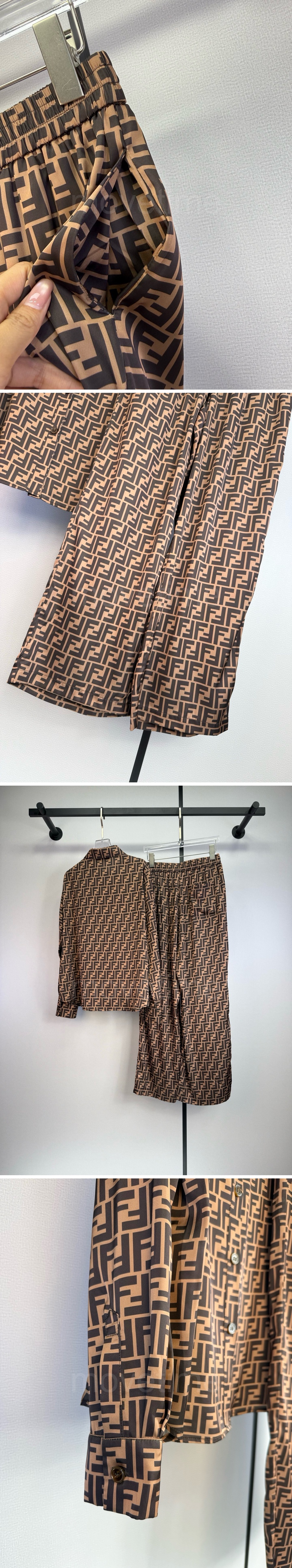 펜디 여성 FF패턴 블라우스 셔츠 + 팬츠 바지 상하의 세트 26SS 상세이미지 5