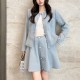 디올 여성 라운드넥 데님 자켓 + 미니 스커트 상하의 세트 26SS