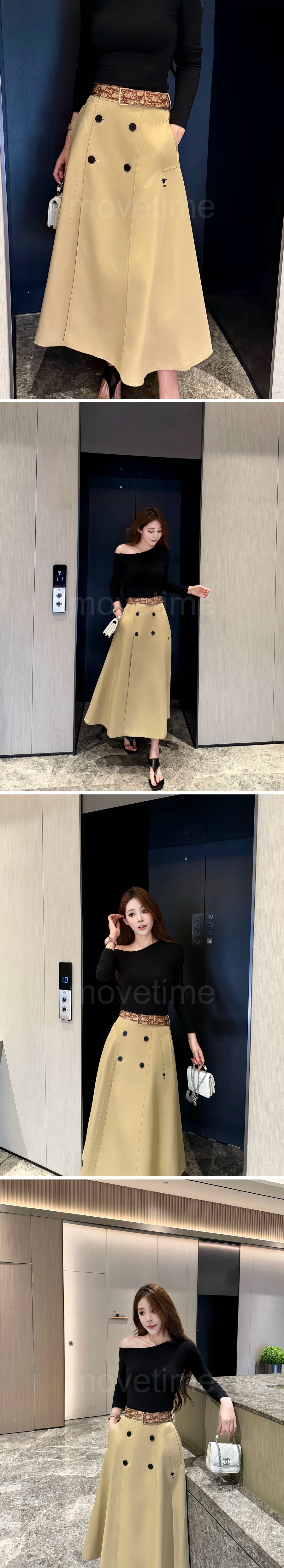 디올 여성 벨티드 미디 스커트 26SS 상세이미지 3