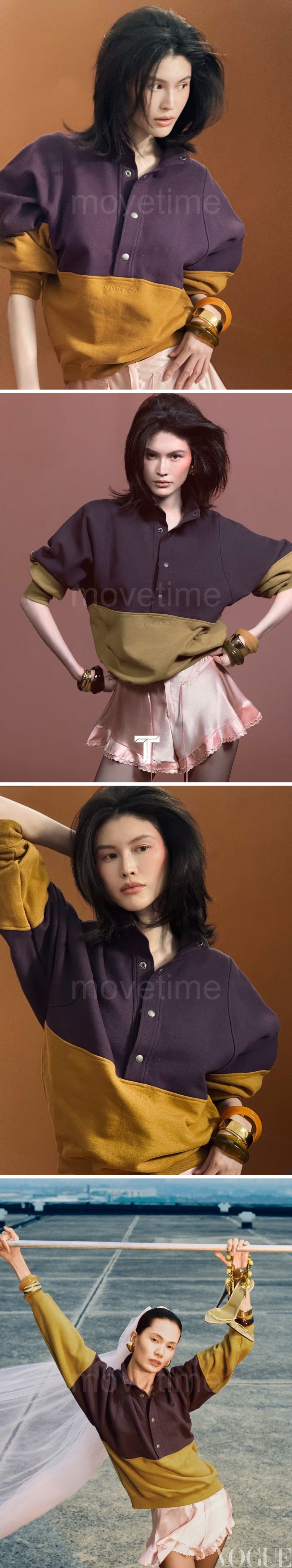 입생로랑 여성 카라 맨투맨 티셔츠 26SS 상세이미지 2