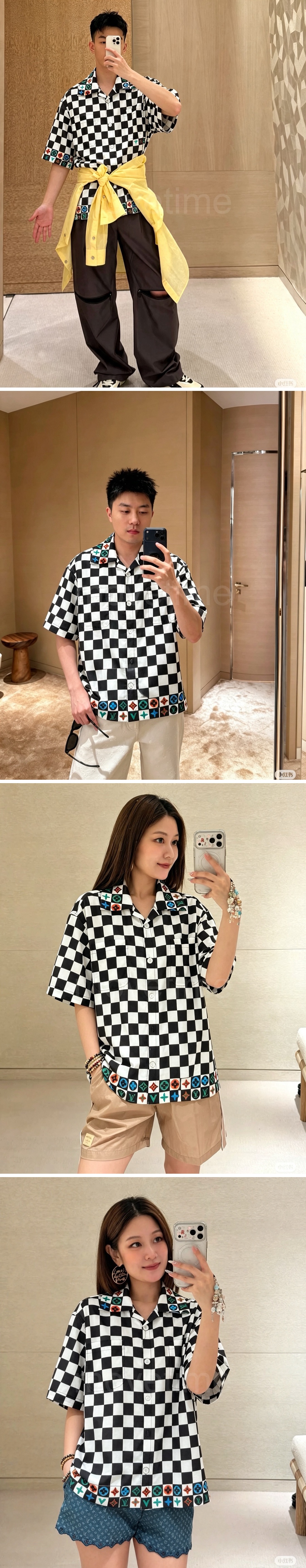 루이비통 모노그램 다미에 반팔 남방 셔츠 26SS 상세이미지 2