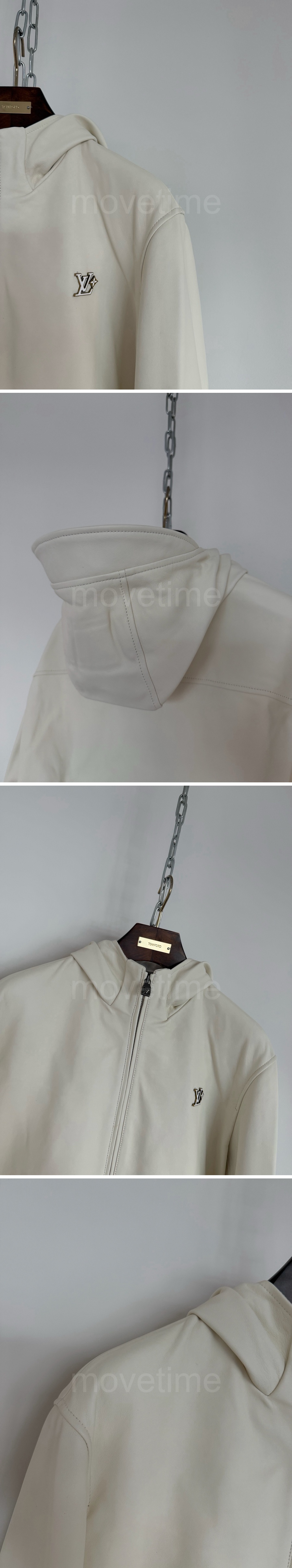 루이비통 레더 가죽 후드 집업 자켓 26SS 상세이미지 3