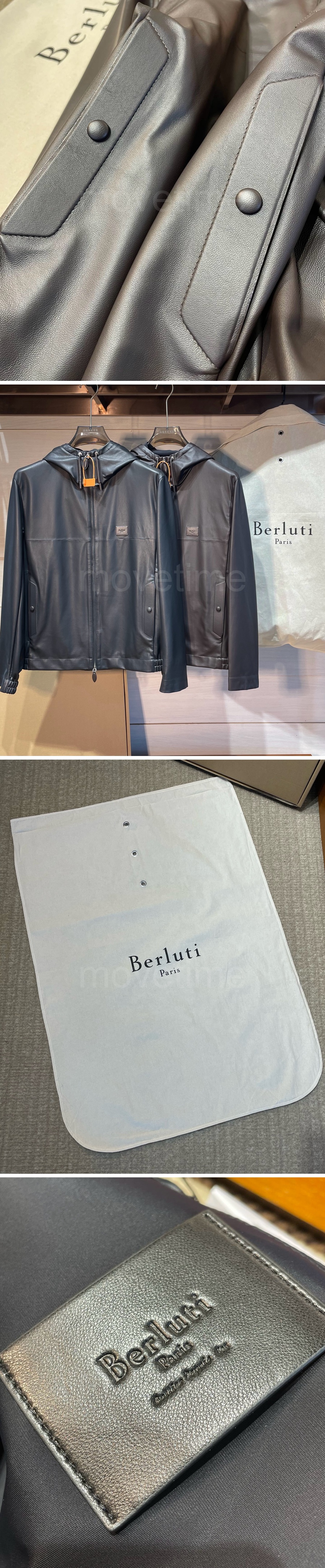 벨루티 레더 가죽 후드 집업 자켓 26SS 상세이미지 11