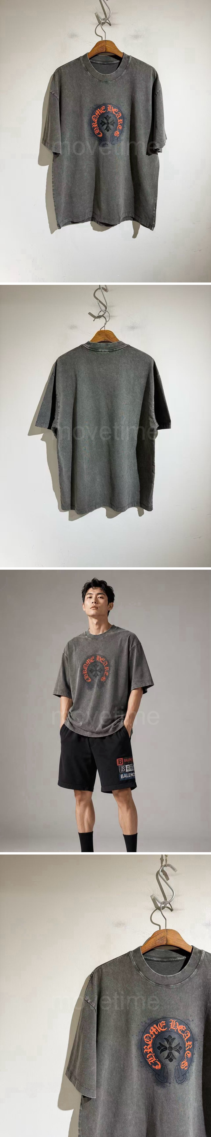 크롬하츠 크로스 워싱 오버핏 반팔 티셔츠 26SS 상세이미지 2