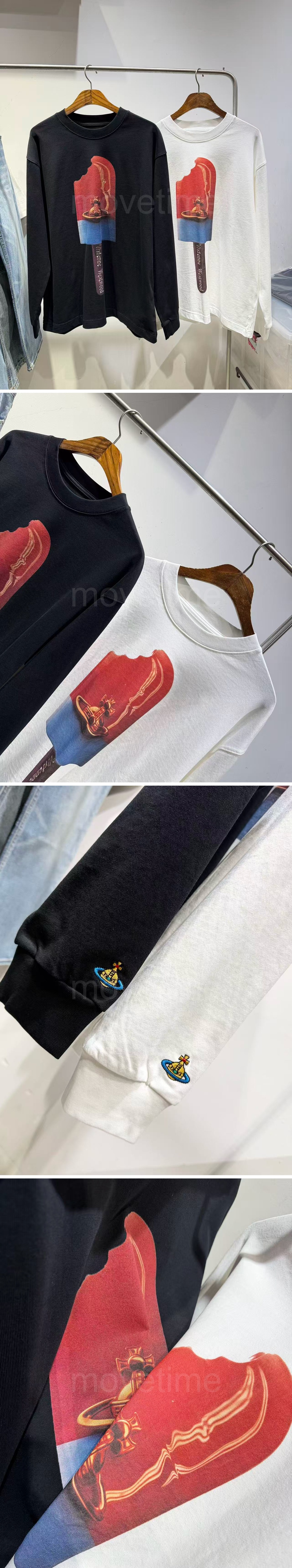 비비안 그래픽 남자 오버핏긴팔 티셔츠 26SS 상세이미지 4