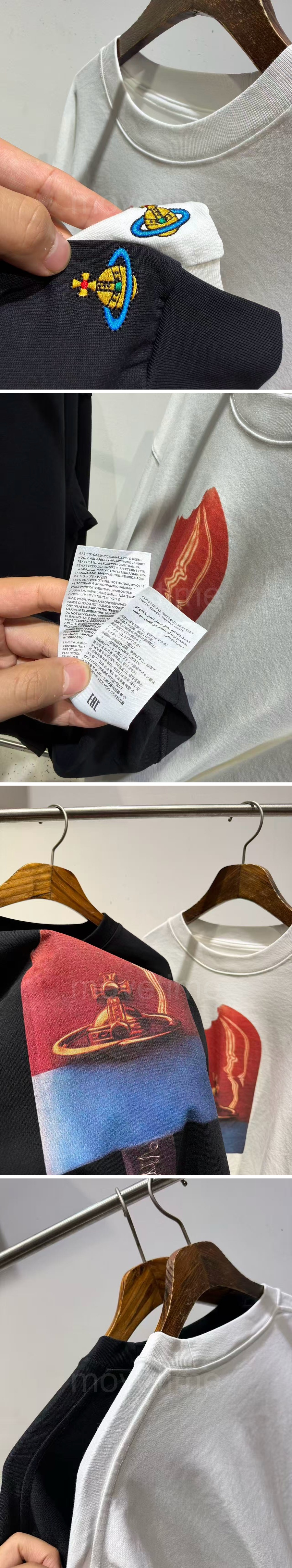 비비안 그래픽 남자 오버핏긴팔 티셔츠 26SS 상세이미지 5
