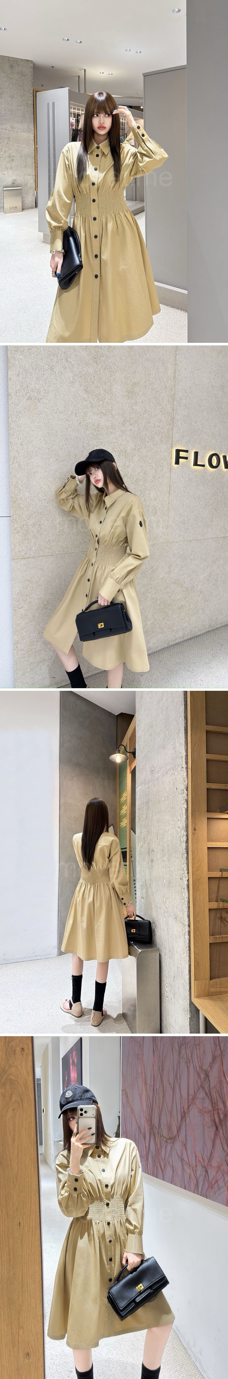 몽클레어 여성 카라 셔츠 원피스 26SS 상세이미지 2