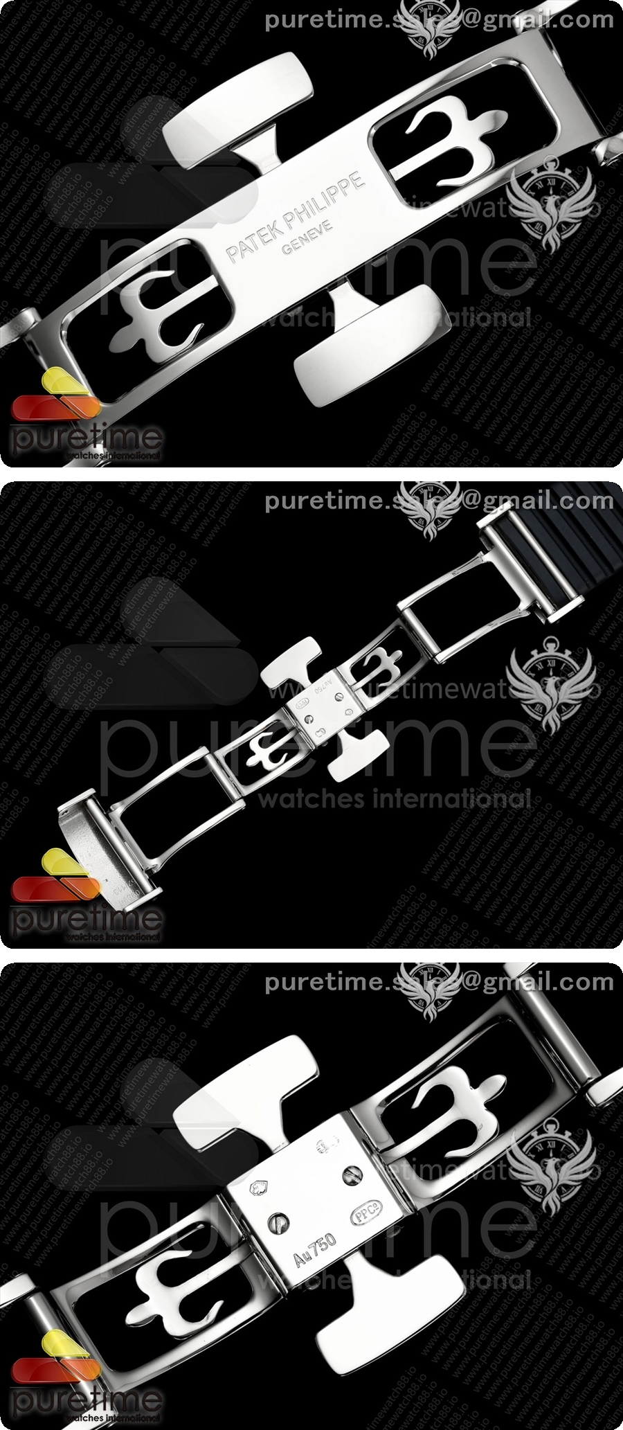 파텍필립 아쿠아넛 5168G 42mm 스테인리스 스틸 OME 1:1 블루 다이얼 블루 러버 스트랩 DPB330 슈퍼 클론 상세이미지 11