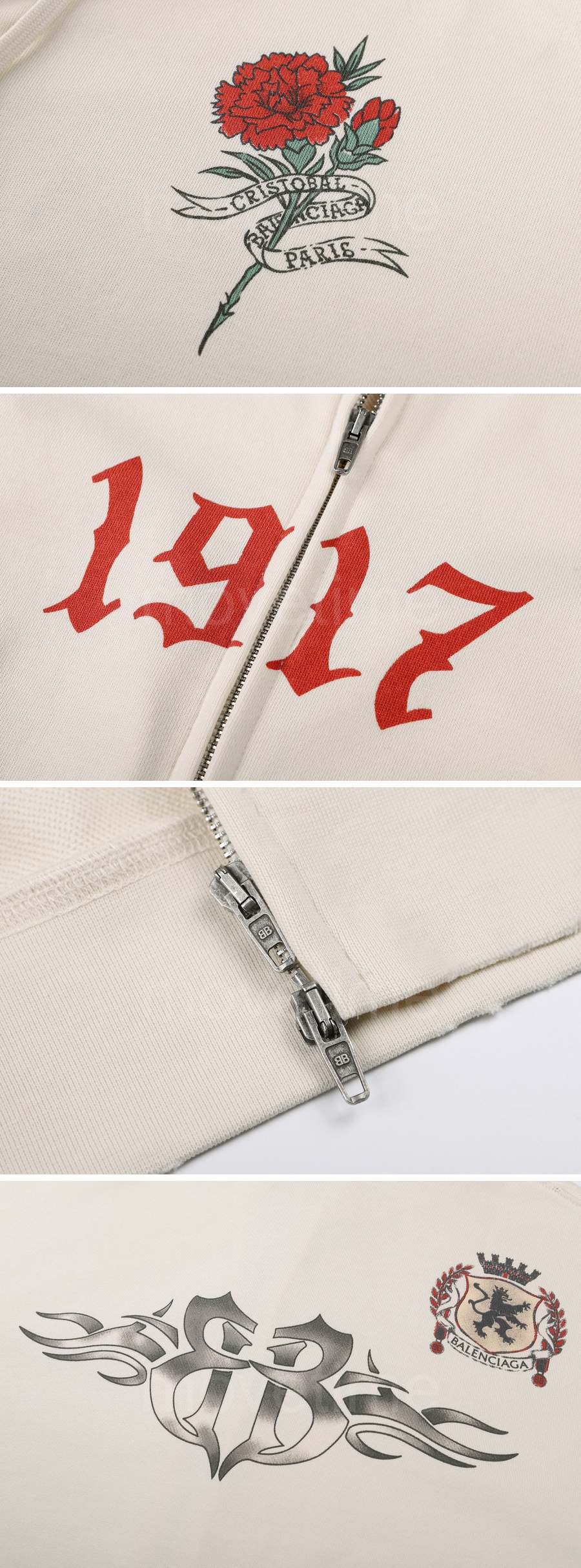발렌시아가 TATTOO 후드 집업 자켓 26SS 상세이미지 4