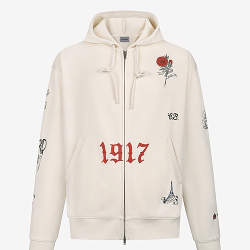 발렌시아가 TATTOO 후드 집업 자켓 26SS
