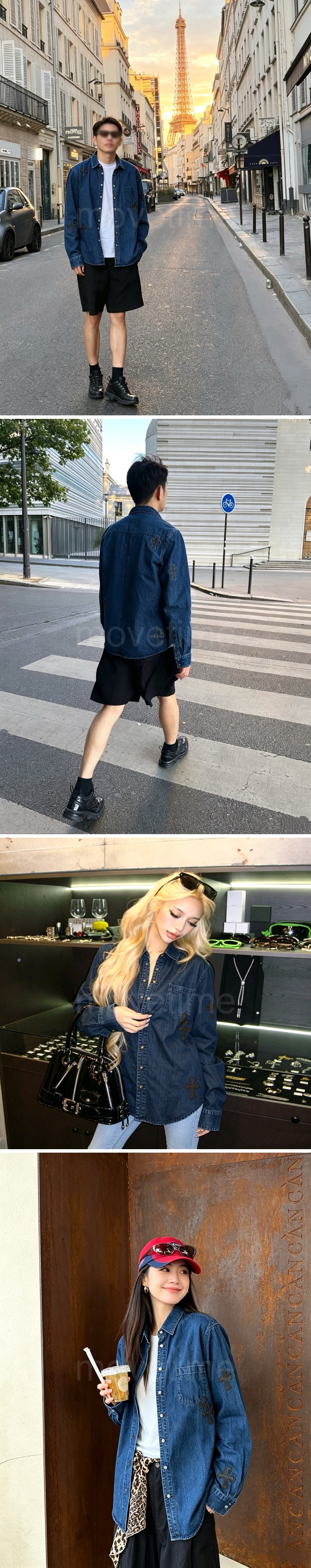 크롬하츠 크로스 데님 남방 셔츠 26SS 상세이미지 2