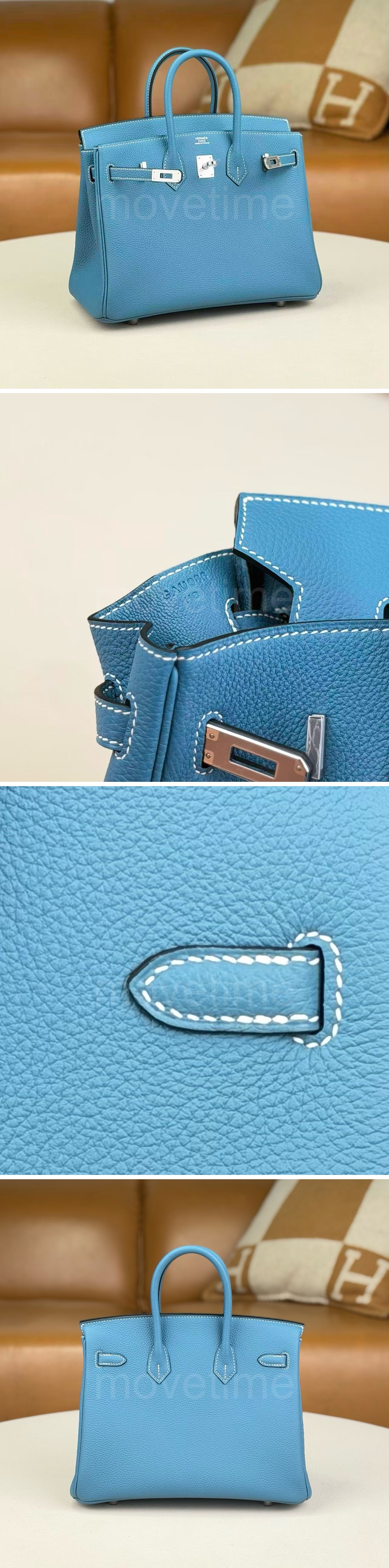 에르메스 Birkin 25 티파니블루 은장 핸드백 토트백 26SS 상세이미지 3