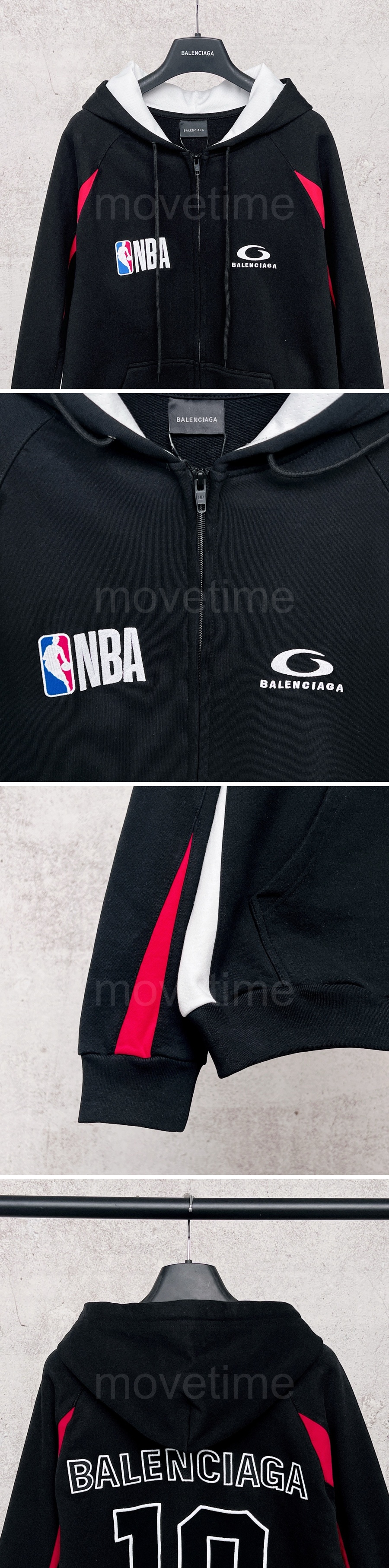 발렌시아가 NBA 콜라보 후드 집업 자켓 26SS 상세이미지 5