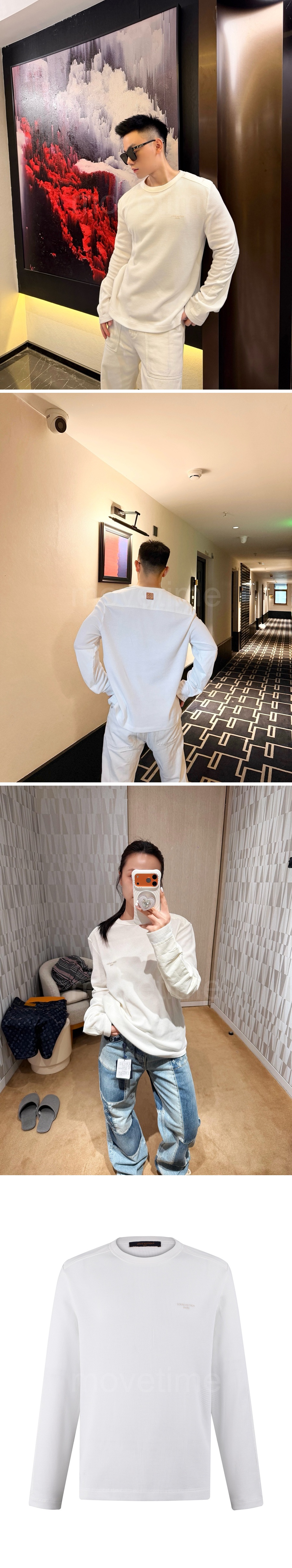 루이비통 화이트 긴팔 티셔츠 26SS 상세이미지 2