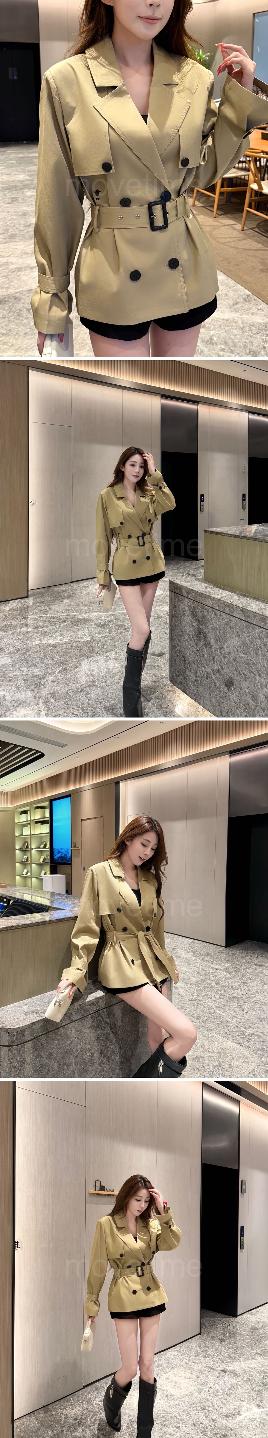 디올 여성 오블리크 벨티드 코트 자켓 26SS 상세이미지 3