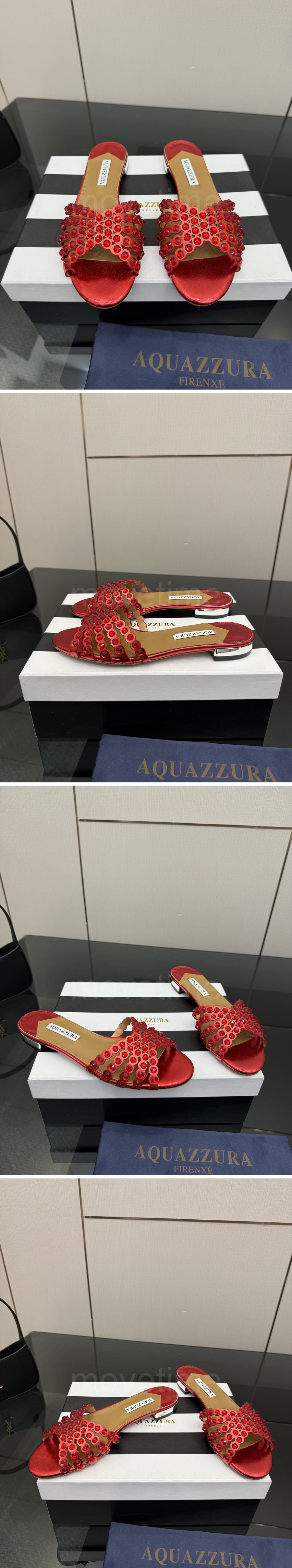 아쿠아주라 Aquazzura 여성 레더 가죽 슬리퍼 26SS 상세이미지 2