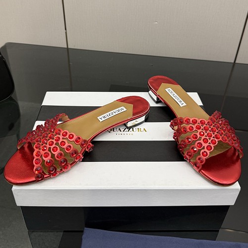 아쿠아주라 Aquazzura 여성 레더 가죽 슬리퍼 26SS