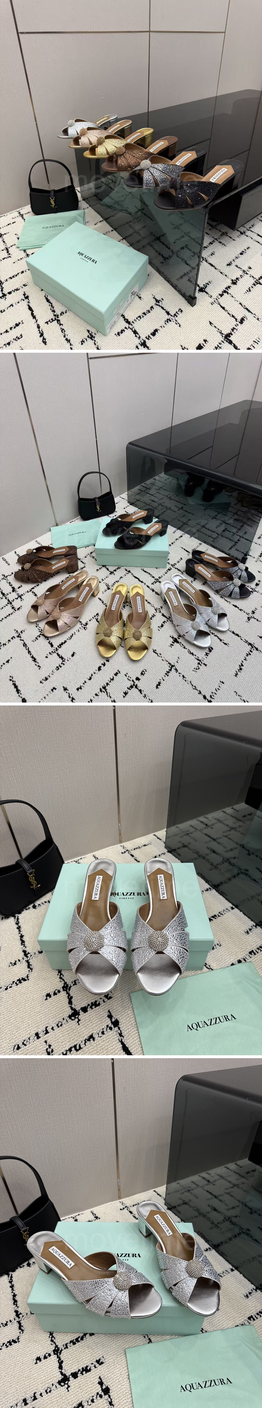 아쿠아주라 Aquazzura 여성 5cm 굽 슬리퍼 26SS 상세이미지 2