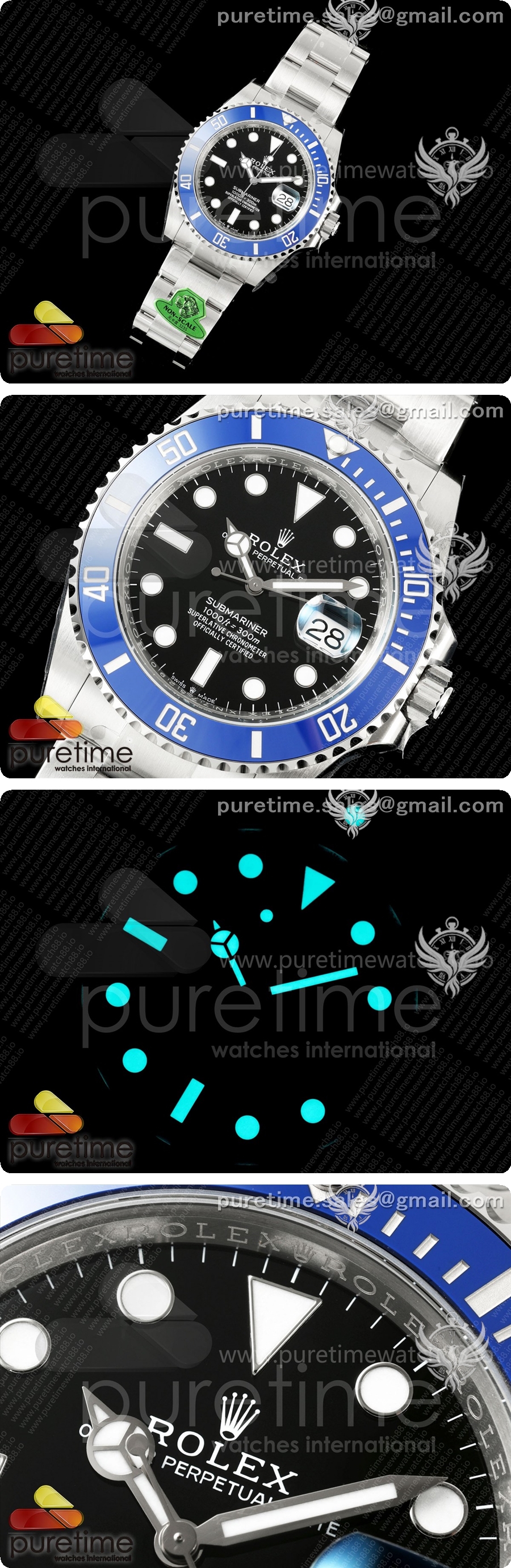 로렉스 서브마리너 레플리카 41mm 126619 LB 블루 세라믹 904L 스틸 골드 메이커 1:1 JH3235 상세이미지 2