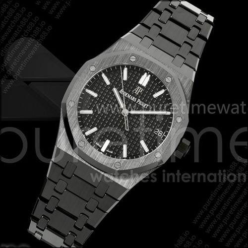 오데마피게 로얄 오크 41mm 15500 블랙 세라믹 ZF 블랙 다이얼 블랙 세라믹 브레이슬릿 SA4302