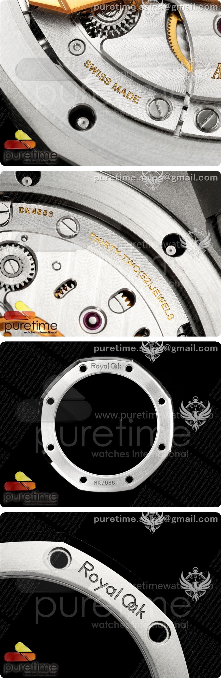 오데마피게 로얄 오크 레플리카 41mm 15500 SS VSF 1:1 베스트 에디션 블랙 텍스처 다이얼 SS 브레이슬릿 DD4302 상세이미지 7