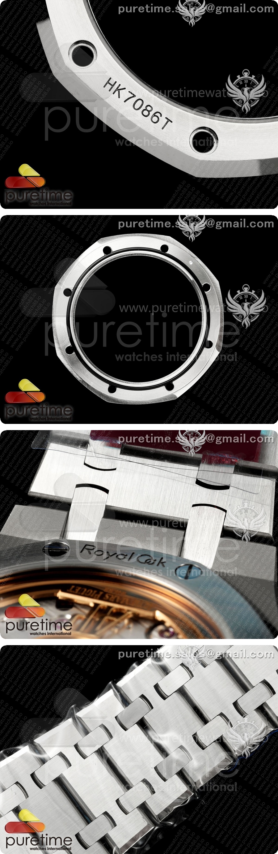 오데마피게 로얄 오크 레플리카 41mm 15500 SS VSF 1:1 베스트 에디션 블랙 텍스처 다이얼 SS 브레이슬릿 DD4302 상세이미지 8