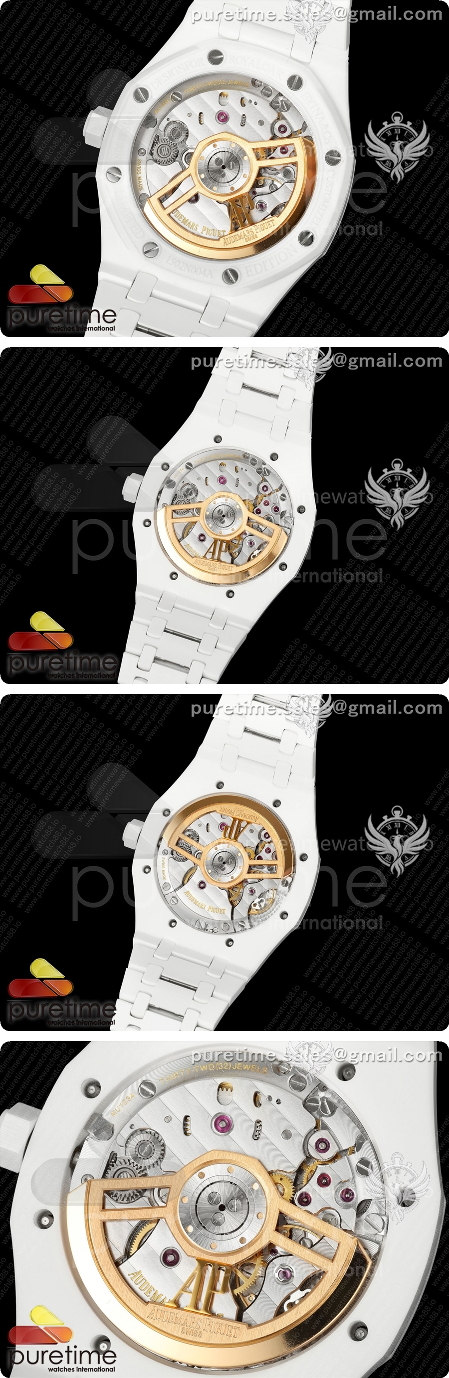 오데마피게 로얄 오크 41mm 15500 화이트 세라믹 ZF 화이트 다이얼 화이트 세라믹 브레이슬릿 SA4302 상세이미지 5