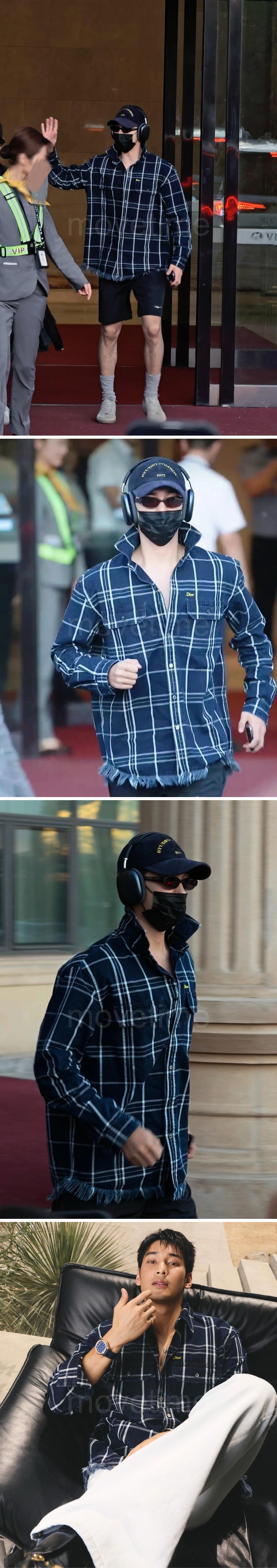 디올 빈티지 체크패턴 울 남방 셔츠 26SS 상세이미지 2