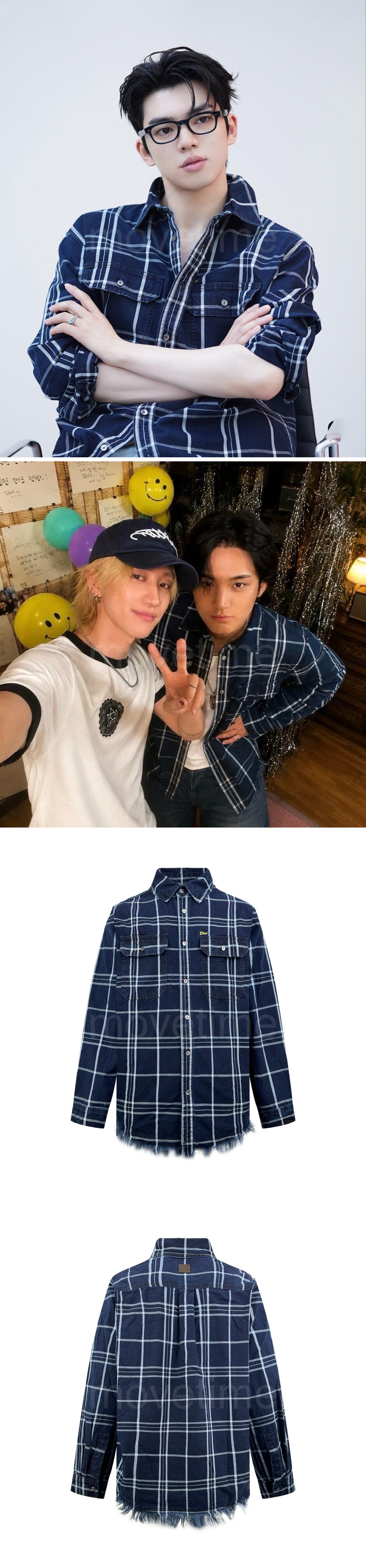 디올 빈티지 체크패턴 울 남방 셔츠 26SS 상세이미지 3