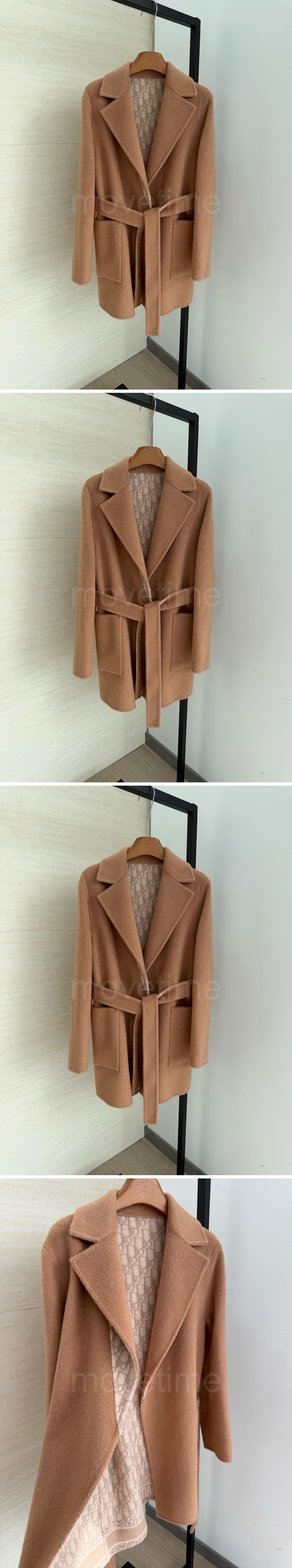 디올 여성 오블리크 캐시미어 미들롱 코트 자켓 26SS 상세이미지 4