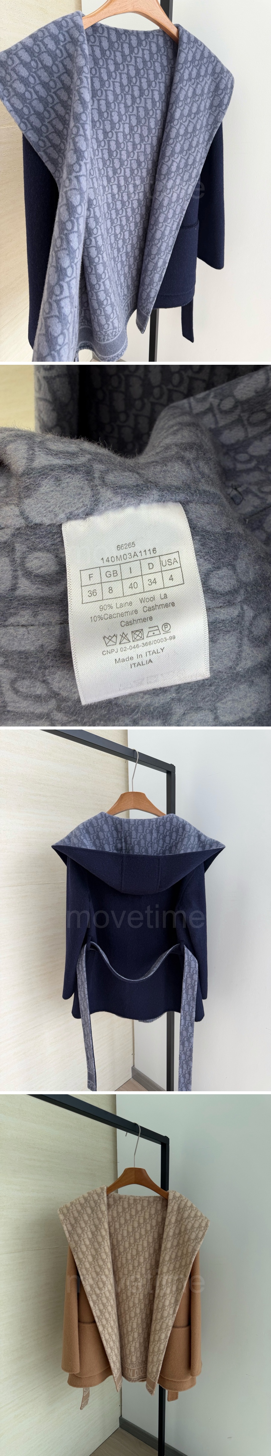 디올 여성 오블리크 캐시미어 코트 자켓 26SS 상세이미지 3