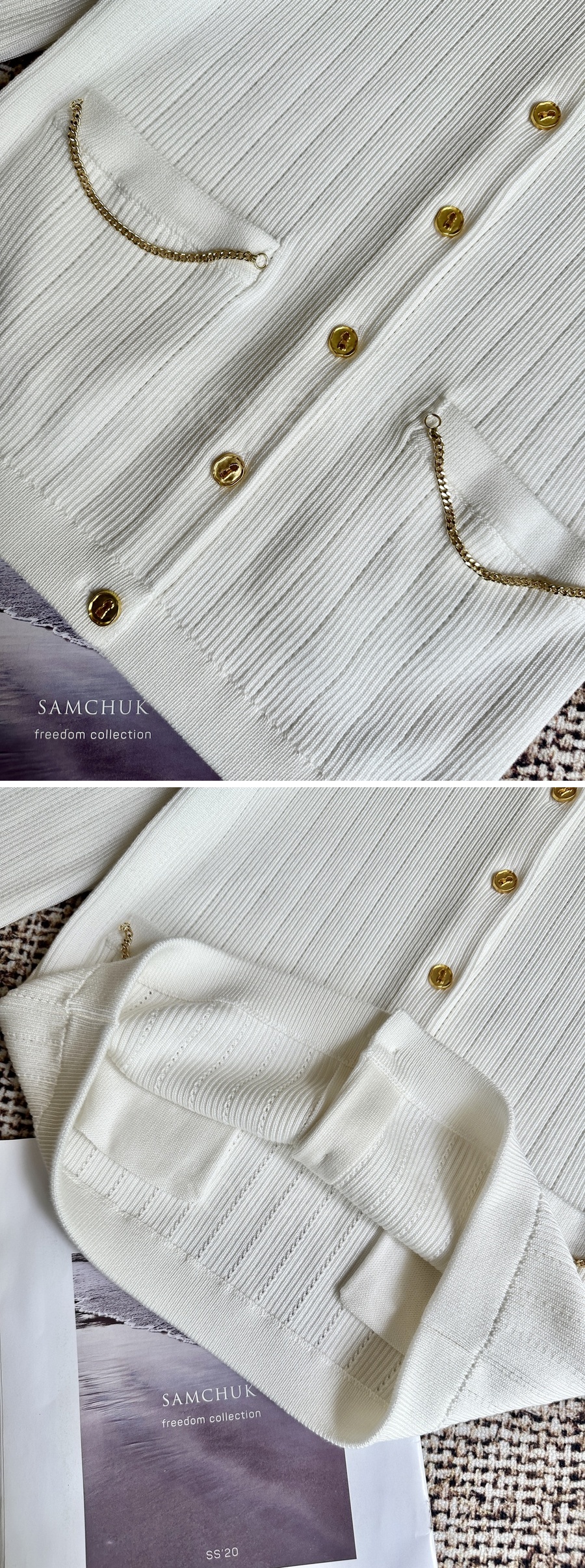 스키아파렐리 Schiaparelli 여성 라운드넥 니트 가디건 26SS 상세이미지 6